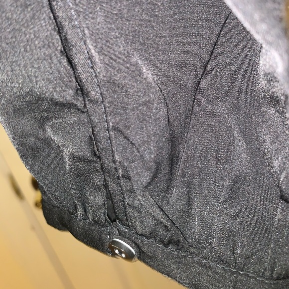 Abercrombie & Fitch Black Sateen Wrap Top w/ Lace - Picture 8 of 10